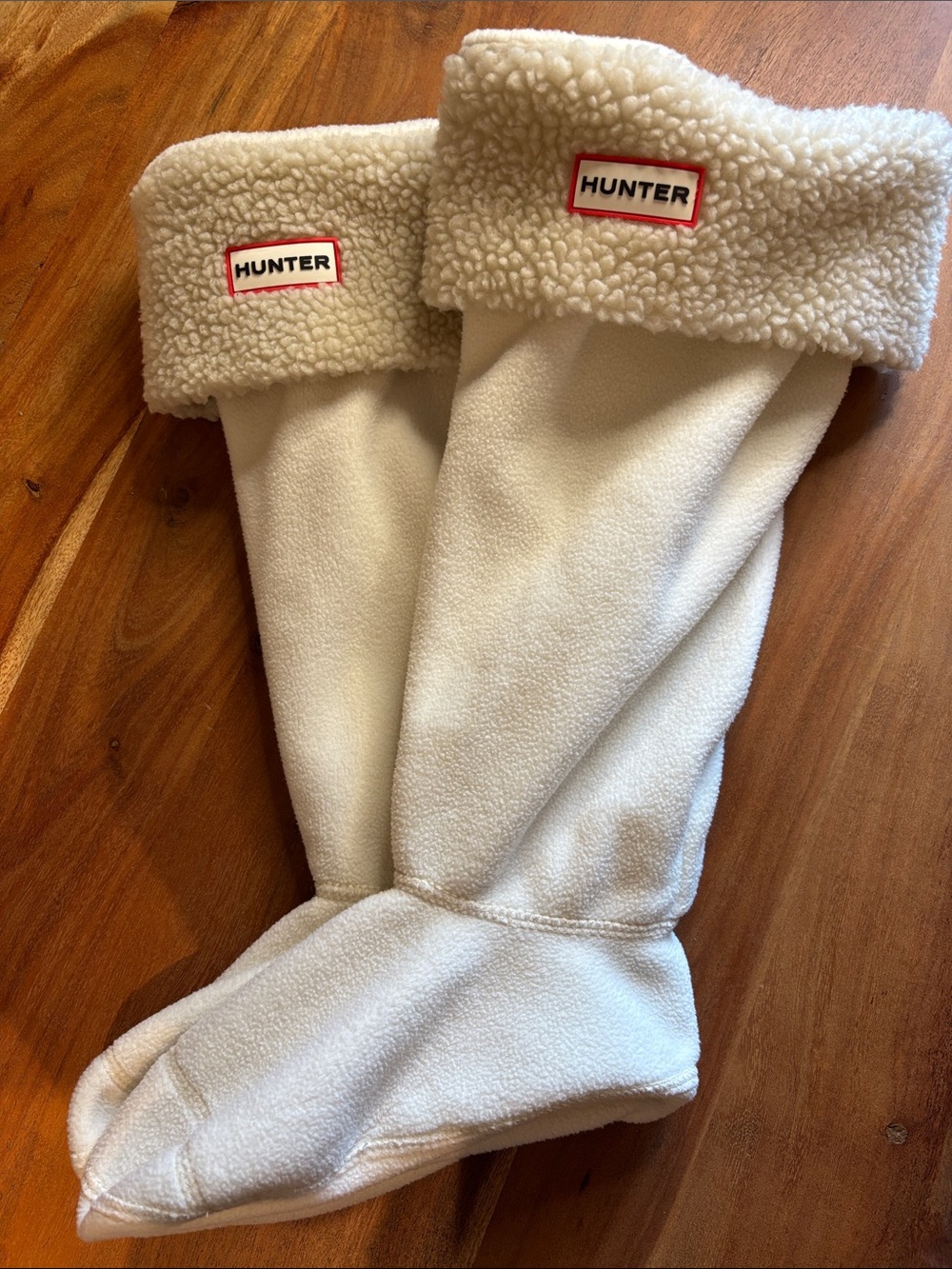 Hunter Tall Boots Sherpa Cream Socks